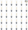 Meconard 30 Pack S14 Edison String Light Bulbs, 1 Watt Replacement Bulbs for Outdoor String Lights, Low Wattage Shatterproof LED Filament Patio Bulbs, E26 Medium Base, 2200K Warm White, Non-Dimmable