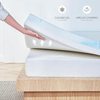 LINSY LIVING 3 Inch Mattress Topper Full, Cooling Gel Infused Swirl Memory Foam, Soft Mattress Topper for Firm Mattress, CertiPUR-US Certified Bed Topper, Full Size