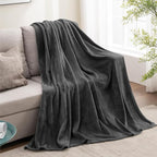 BEDELITE Fleece Blanket Charcoal Grey Throw Blankets for Couch & Bed, Luxury Plush Cozy Fuzzy 60x80 inches, Super Soft Warm Lightweight Throw for Travel Camping