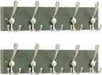 SKOLOO Creations Forest Green Solid Wood Wall Mounted Coat Rack, 5 Hooks, 17" Long - Kitchen, Mudroom, Entryway, Bathroom - Includes Mounting Hardware, Wall Coat Hanger, Towel Rack, Pack of 2