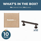 Franklin Brass Francisco (5-Pack) Cabinet Handles 3' Hole Center Deep Bronze Kitchen Drawer Pulls Dresser, Furniture Hardware P29520K-324-B
