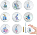 1.5" 8 PCS Unique Rabbit Theme Animal Ceramic Cabinet Knob Handles Cute Safari Animal Nursery Kids Room Wardrobe Dresser Drawer Knobs Pulls