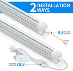 CNSUNWAY LED Shop Light 2FT, 20W 3000LM, 3000K Warm White, T8 LED Tube Lights, Ceiling and Utility Shop Lights, Linkable Light Fixture for Room, Garage, Workbench, ETL Listed (Pack of 2)