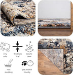 Keen Home Design Area Rugs - 4x6 Non-Shedding, Abstract Rugs for Kitchen, Living Room, Bedroom, Dining Room, Entryway - Size: 4' x 6', Multi
