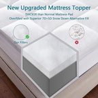 CHOKIT California King Mattress Topper, Extra Thick Pillow Top Mattress Pad for Back Pain Relief, Cooling Bed Topper Mattress Cover with 8-21 Inch Deep Pocket