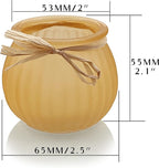 WDHODEC Fall Votive Candle Holders Set of 12, Pumpkin Glass Tea Lights Candle Holder for Thanksgiving Halloween Table Fireplace Decor
