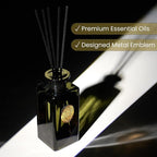 M&SENSE 10.14 oz Large Reed Diffuser Set | Lime Basil Scent Oil Diffuser with Sticks |Hotel Collection Non-Toxic Essential Oil |for Bedroom Bathroom Living Room