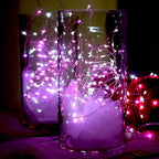 OakHaomie 6 Pack 10ft LED Starry String Lights 30 Micro LEDs on Silvery Copper Wire, CR2032 Batteries Required and Included,for DIY Wedding Christmas Centerpiece Table Decorations(Pink White)