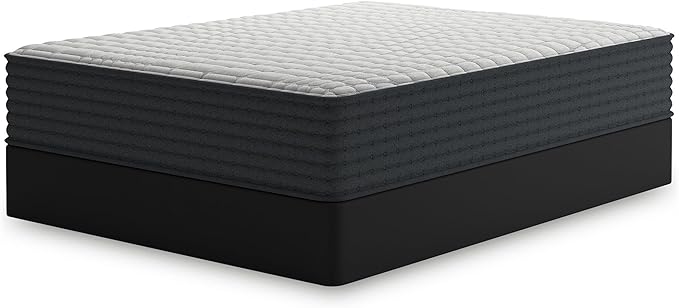 Signature Design by Ashley Hybrid 1200 12" Firm Moisture Wicking Mattress with Charcoal-Infused Gel Memory Foam,Edge Support for Pressure Relief and Temperature Regulating, Twin, Fiberglass Free