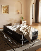 CHILLSUN Twin Air Mattress with Built in Pump, 2025 Upgraded 18" Raised Comfort Blow up Mattress, Durable Inflatable Mattress Air Bed for Guests & Home, Colchon Inflable Airbed 700lbs Max