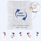 CYMULA Queen Mattress Topper Waterproof, Cooling Pillow Top Mattress Topper, Extra Thick Mattress Pad Cover with 8-21 Inch Elasticated Deep Pockets, Plush Down Alternative Fill Mattress Protector