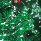 Decute 300Led 99FT Silver Wire Christmas Fairy String Lights Dimmable with Remote Control Starry Lights with UL Cerficated Decorative for Party Wedding Bedroom Christmas Tree Cool White
