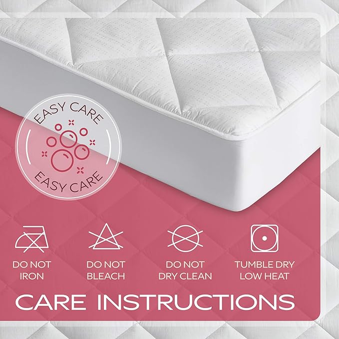 MAXI Full XL Mattress Pad - Luxurious Cotton Sateen Mattress Protector - Soft, Comfortable, and Breatheable Mattress Cover - Mattress Pad Protects Mattress from Dust, Dirt, Spills, and Stains.