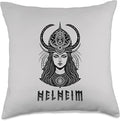 Nordic Vikings Legends Old Norse Mythology Gods Nordic Scandinavian Legends Old Norse Mythology Gods Helheim Throw Pillow, 18x18, Multicolor