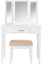 Frenchi Home Furnishing Vanity Set with Stool and Mirror