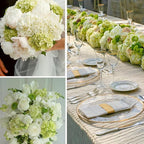 20 Pcs Green Hydrangea Artificial Flowers Bulk, Faux Hydrangea Flowers Heads, Artificial Fake Silk Hydrangea Flowers with Stems, Green Flowers Artificial for Decoration Wedding Décor Crafts