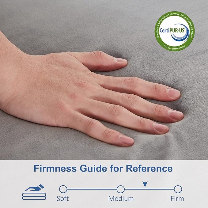 SINWEEK 4" Cot Memory Foam Folding Mattress with Storage Bag - Foldable Trifold Floor Bed Topper, CertiPUR-US Certified Guest Sleeping Pad, Machine Washable Cover