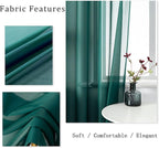 DUALIFE Hunter Green Curtains 108 Inches Long for Living Room 2 Panels Grommet Window Semi Sheer Extra Long Curtains for High Ceiling Bedroom Party Parties Backdrop 9 FT Floor Length Forest Green