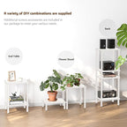 TUTOTAK End Table with Charging Station, Set of 2, Small Side Table, Nightstand Bedside Table, 2-Tier Storage Shelf for Small Space, Living Room, Bedroom, Marble White TB01BMW041