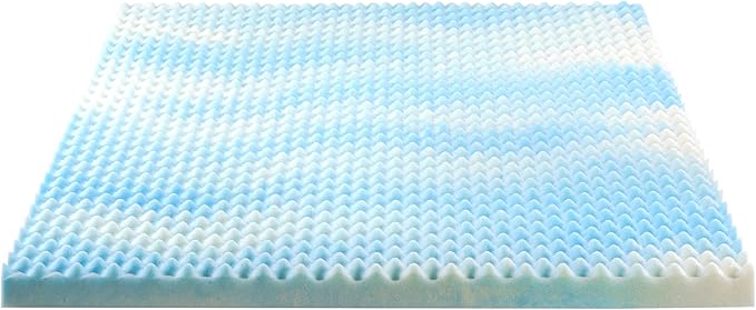 ZINUS 3 Inch Swirl Gel Cooling Memory Foam Mattress Topper, Smaller, More Convenient WonderBox Packaging, Cooling, Airflow Design, CertiPUR-US Certified, King