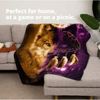 Dawhud Direct Wolf Dreamcatcher Fleece Blanket - 50x60 Inches Soft Plush Throw for Kids and Adults - Cozy Wolves Blanket for Bed, Couch, or Outdoor Use - Machine Washable, Warm Wolf-Themed Decor