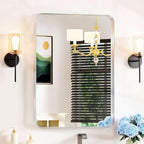 22×30 Silver Bathroom Vanity Mirror for Over Sink - Rectangle Framed Mirrors for Wall with Tempered Glass & Rounded Corners for Bedroom, Living Room, Horizontal/Vertical, Modern Farmhouse