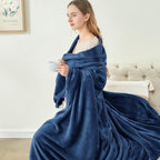 BEDELITE Fleece Blanket Full Size Navy for Couch & Bed, Luxury Plush Cozy Fuzzy Blanket 84" x 90", Super Soft Warm Lightweight Throw Blanket for Travel Camping