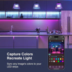 130 FT Led Lights For Bedroom,Music Synchronized, Intelligent Application Remote Control Color Change Bluetooth LED Strip Lights, Used For Bedroom, Kitchen, Room Lighting Decoration
