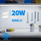 CNSUNWAY 2FT LED Shop Light, 20W 3000LM, 5000K Daylight T8 LED Light Fixture, V Shape, High Output, Linkable Shop Lights for Room, Garage, Workshop, Under Cabinet, ETL Listed (2 Pack)