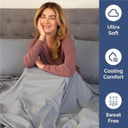Split King Sheets Set 7 Piece - Includes 4 Pillowcases - Bed Sheets Split King - Soft Hotel Luxury Bedding - Cooling and Breathable - 1 Flat & 2 Fitted & 4 Pillowcases w/ Deep Pockets - Steel Blue