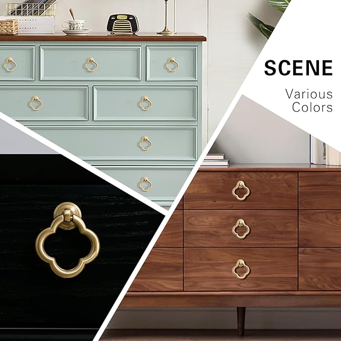 Cupboard Knobs Cabinet Knobs Drawer knobs, Zinc Alloy Gold Knobs for Dresser, Cupboard Knobs for Kitchen, Bathroom (Style C-16)