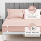 Love's cabin Twin XL Bedding Set, 5 Pieces Pink All Season with Comforter, Sheets, Pillowcase & Sham