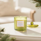 LA JOLIE MUSE Christmas Candles, Starlit Golden Fir Candle - Cedarwood, Patchouli, Fir Balsam | 10 oz Natural Soy Wax | 55 Hours Clean Burn |Winter Holiday Gift | Gift-Ready for Hosts & Gatherings