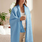 PHF 100% Cotton Waffle Weave Throw Blanket, Soft Lightweight Breathable Cozy Throws for Couch Bed Sofa, Luxury Aesthetic Woven Blanket for Home Decor & Office, 50"x60", Sky Blue