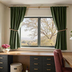 Lazzzy Velvet Blackout Curtains Thermal Insulated Room Window Drapes Super Soft Luxury Curtains for Living Room Bedroom Rod Pocket 2 Panels, Moss, 52" W x 63" L