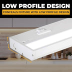 LED Under Cabinet Lighting Hardwired - 3CCT 12 Inch White Finish - Undercabinet Lights for Kitchen - Linkable Undercounter Dimmable Plug in Light or Hard Wired - Under Counter Fixture Direct Wire