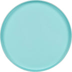 Kate and Laurel Celia Round Foldable Tray Accent Table, 14" x 14" x 25.75", Light Teal and Gold, Modern Minimalist Design and Magnetic Tabletop