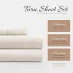 Linen Market Double-Brushed Microfiber Twin Sheet Set 3 Piece – Oeko-TEX Certified Ultra Soft & Wrinkle-Free - 16" Deep Pocket Sheets - Easy Care Twin Size - Ivory