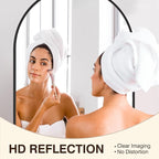 FICTOR Bathroom Mirror for Wall,2 Pack 24”x36” Arched Vanity Bathroom Mirror for Over Sink, Metal Framed with HD Shatter-Proof Glass for Entryway, Living Room,Bedroom(Black)