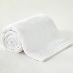 BEDELITE Baby Blankets for Boys and Girls 30" x 40", Soft Cozy Fuzzy Fleece Blanket for Kids Infant Newborn, Warm and Breathable Toddler Blanket for Crib Stroller Bed Travel, White