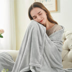 BEDELITE Fleece Blanket Light Grey Throw Blankets for Couch & Bed, Luxury Plush Cozy Fuzzy 50x70 inches, Super Soft Warm Lightweight Throw for Travel Camping