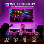 DAYBETTER Led Strip Lights 150ft, Color Changing Led Light Strip with Remote Control, RGB Strip Lighting Suitable for Home Decor, Living Room, Kitchen, Home Party Decoration, 12V (3 Rolls of 50ft)