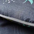 MAXYOYO Grey Pineapple Japanese Floor Futon Mattress, Tatami Floor Mat Portable Camping Mattress Kids Sleeping Pad Foldable Roll Up Floor Lounger Couch Bed Queen Size with Mattress Protector Cover