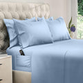 DREAMCARE California King Sheet Sets – 6 pcs Cooling Bed Sheets – up to 15” Deep Cal King Sheets – 2500 Supreme Collection – Extra Soft 100% Brushed Microfiber Hotel Luxury with Side Pocket – L Blue