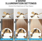 Bell+Howell Socket Breeze Cool Light Deluxe Bronze – Ceiling Fans with LED Lights and Remote Control, Replacement for Lightbulb - Bedroom, Kitchen, Living Room,1000 Lumens / 5000 Kelvins