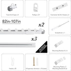NICETOWN Sliding Door Curtain & Adjustable Ceiling Track Set, W100 xL84 Room Divider Curtain for Office/Hospital Privacy Protection, Thermal Insulated Room Darkning Drape, 1 Panel, Biscotti Beige