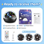 COOLNIGHT Night Light for Kids, 93 Lighting+3 Films Kids Night Light Projector, Remote+Dimmable Star Projector,360°Slient Ceiling Stars Glow in The Dark Stars, Boys Christmas Gifts for 4 Year Old Boy