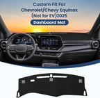 Dashboard Cover Mat Custom Fit for 2025 2026 Chevy Equinox (Not for EV) Dash Cover Nonslip Dash Mat Protector Sunshade No Glare Black