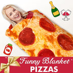 Jorbest Pizza Blanket Birthday Gifts for Women Men Teen Boys Girls, Double Sided Novelty Pizza Throw Blanket Funny Gifts for Adult and Kids, 285 GSM Soft Flannel Fun Food Blanket (Red, 60 inches) ﻿