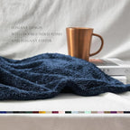 Exclusivo Mezcla Plush Fuzzy Fleece Throw Blanket Extra Large, Super Soft, Fluffy and Warm Blankets for Couch, Bed, Suitable for All Seasons (50x70 Inches, Navy Blue)